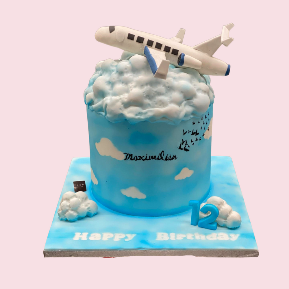 Aeroplane Buttercream Cake - White Spatula